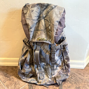 Vintage FIELDLINE Hunting Backpack Realtree Brown Camo Large Capacity EUC